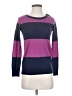 Banana Republic 100% Merino Wool Color Block Purple Wool Pullover Sweater Size XS - photo 1