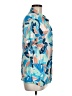 Old Navy 100% Viscose Tropical Blue Short Sleeve Blouse Size M - photo 4