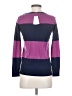Banana Republic 100% Merino Wool Color Block Purple Wool Pullover Sweater Size XS - photo 2