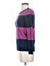 Banana Republic 100% Merino Wool Color Block Purple Wool Pullover Sweater Size XS - photo 5