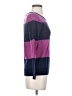 Banana Republic 100% Merino Wool Color Block Purple Wool Pullover Sweater Size XS - photo 4
