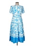 Ann Taylor 100% Polyester Blue Casual Dress Size 6 - photo 1