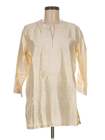 Gretchen Scott Designs 3/4 Sleeve Silk Top (view 1)
