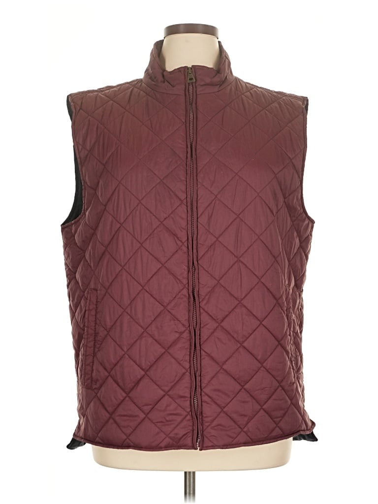 Pre-owned Weatherproof Vest In Burgundy