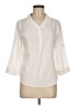 Semir Ivory 3/4 Sleeve Button-Down Shirt Size M - photo 1