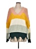 Main Strip 100% Acrylic Color Block Yellow Pullover Sweater Size L - photo 1