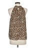 Joie 100% Polyester Brown Sleeveless Blouse Size M - photo 2
