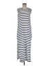 Lands' End Stripes White Casual Dress Size M (petite) - photo 1