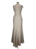 Eliza J Metallic Silver Cocktail Dress Size 14 - photo 2