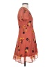 Madewell 100% Polyester Floral Orange Casual Dress Size 2 - photo 4
