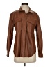 Love Tree 100% Polyurethane Brown Long Sleeve Blouse Size S - photo 1