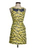 BCBGeneration 100% Rayon Print Yellow Cocktail Dress Size 0 - photo 1