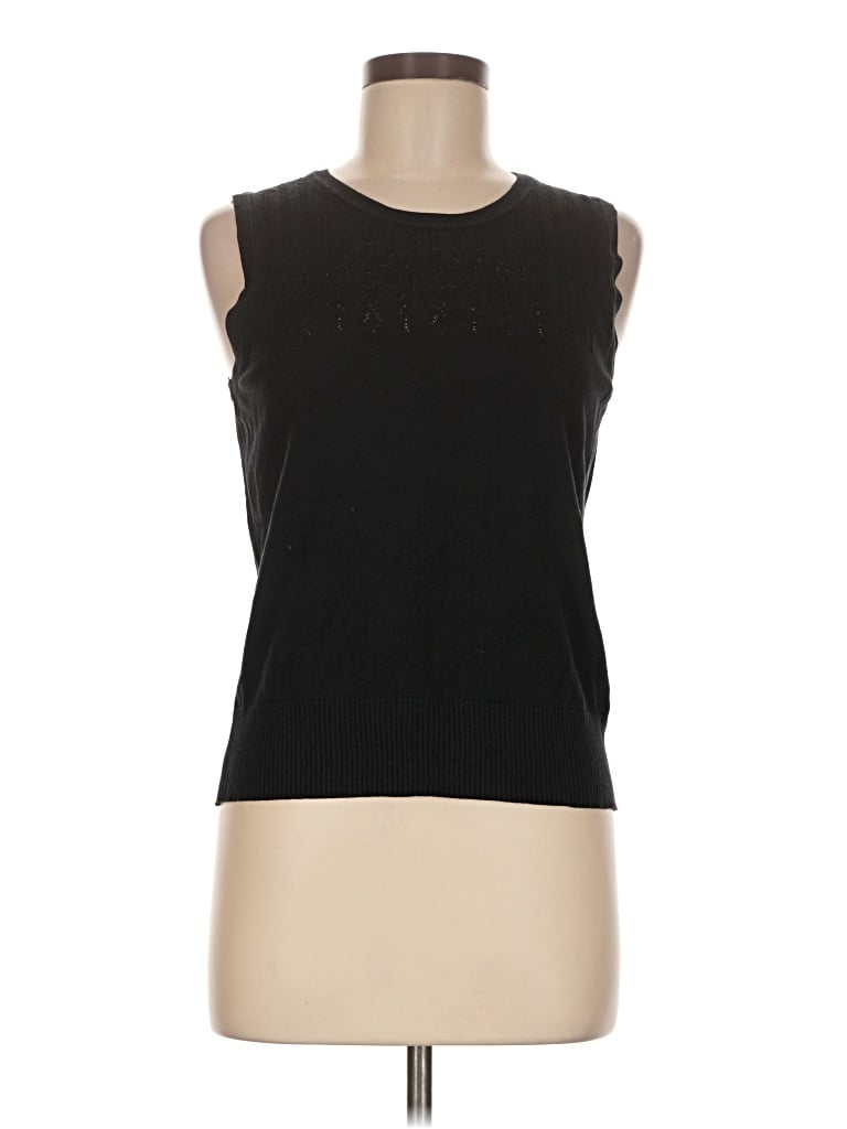 Pre-owned Liz Claiborne Sleeveless T-shirt In Black