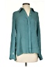 Vince. 100% Silk Teal Long Sleeve Silk Top Size 4 - photo 1