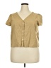 Gap Tan Short Sleeve Blouse Size XXL - photo 1