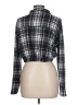 No Comment Plaid Black Long Sleeve Blouse Size L - photo 2