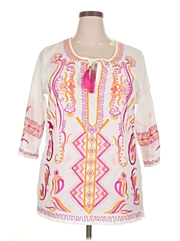 Gretchen Scott Designs 3/4 Sleeve Blouse (view 1)