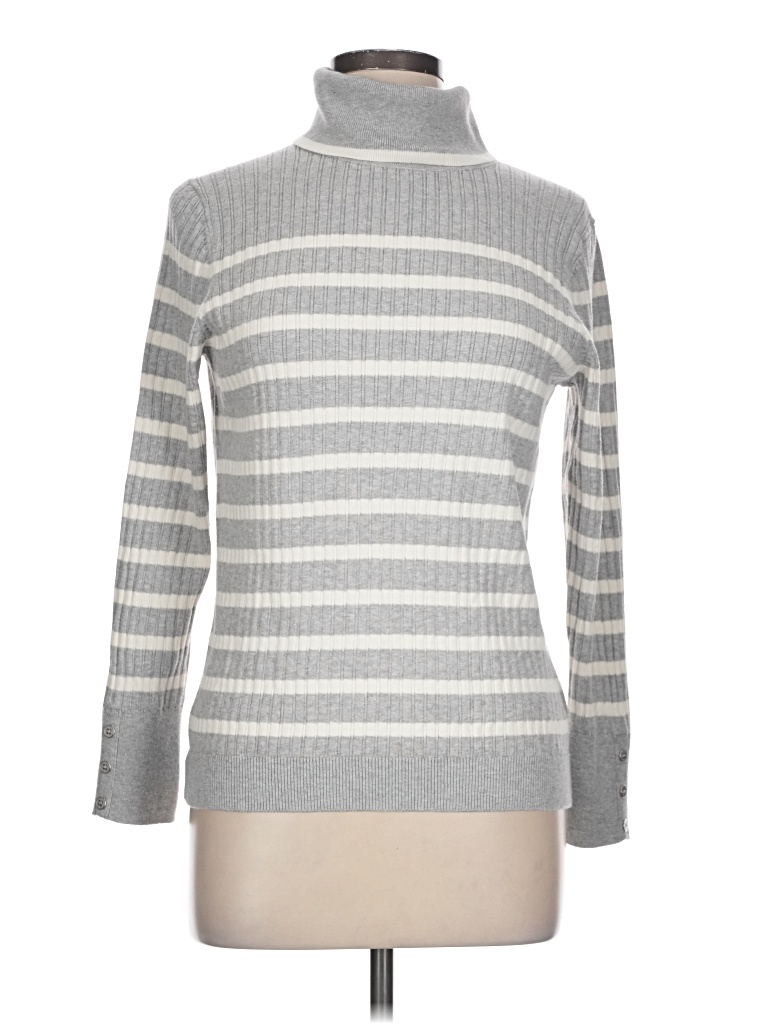 Pre-owned Talbots Turtleneck Sweater In Gray