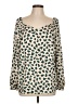 Ann Taylor 100% Polyester Green Long Sleeve Blouse Size L - photo 1