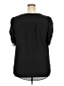 Torrid 100% Polyester Black Short Sleeve Blouse Size 2X Plus (2) - photo 2
