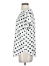 Maurices 100% Polyester Polka Dots White Short Sleeve Blouse Size XS - photo 5