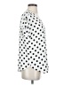 Maurices 100% Polyester Polka Dots White Short Sleeve Blouse Size XS - photo 4
