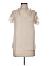 Express 100% Polyester Ivory Short Sleeve Blouse Size M - photo 1