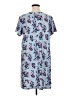 Pink Rose Floral Blue Casual Dress Size 1X - photo 2