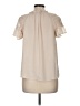 Express 100% Polyester Ivory Short Sleeve Blouse Size M - photo 2