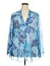 Susan Graver 100% Polyester Blue Long Sleeve Blouse Size 2X - photo 1