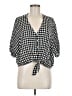 Express Houndstooth Black 3/4 Sleeve Blouse Size XS - photo 1