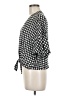 Express Houndstooth Black 3/4 Sleeve Blouse Size XS - photo 5