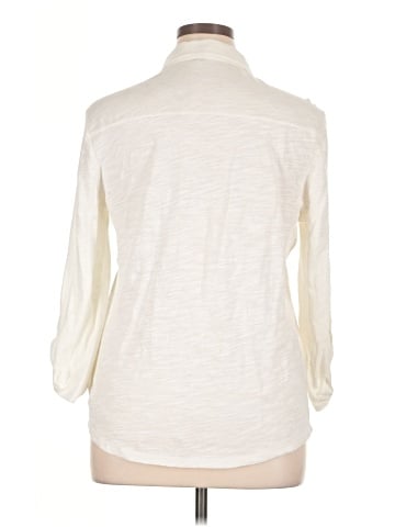 Jones New York 3/4 Sleeve Button-Down Shirt (view 2)