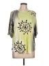 T Party 100% Modal Green Short Sleeve Blouse Size L - photo 1