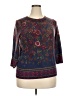 Talbots 100% Cashmere Paisley Blue Cashmere Pullover Sweater Size 2X Petite - photo 1