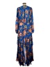 Elliatt Paisley Blue Casual Dress Size L - photo 2