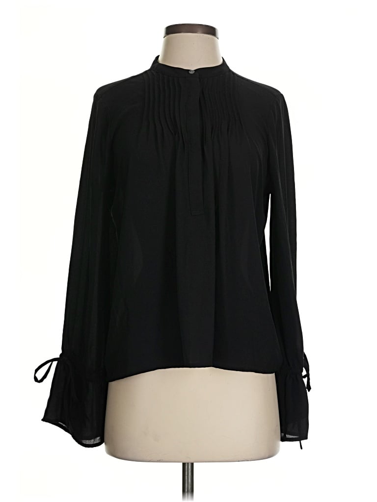 Pre-owned Jcrew Long Sleeve Blouse In Black