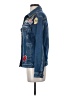 Topshop 100% Cotton Graphic Blue Denim Jacket Size 4 - photo 5