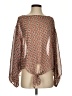 AaKaa 100% Polyester Brown 3/4 Sleeve Blouse Size S - photo 1