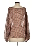 AaKaa 100% Polyester Brown 3/4 Sleeve Blouse Size S - photo 2
