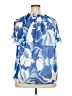 wonderly Blue Short Sleeve Blouse Size 2X - photo 2