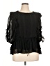Express 100% Polyester Black 3/4 Sleeve Blouse Size XL - photo 1