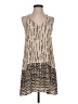 Audrey 3+1 Graphic Tan Ivory Casual Dress Size S (estimated) - photo 1