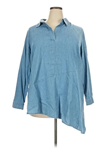 Joan Rivers 3/4 Sleeve Button-Down Shirt (view 1)