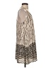 Audrey 3+1 Graphic Tan Ivory Casual Dress Size S (estimated) - photo 4