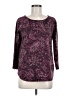 Basic Editions Paisley Purple 3/4 Sleeve T-Shirt Size M - photo 1