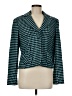 Carlisle 100% Acetate Houndstooth Teal Blazer Size 8 - photo 1