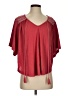 Easel Burgundy Red Short Sleeve Blouse Size S - photo 1