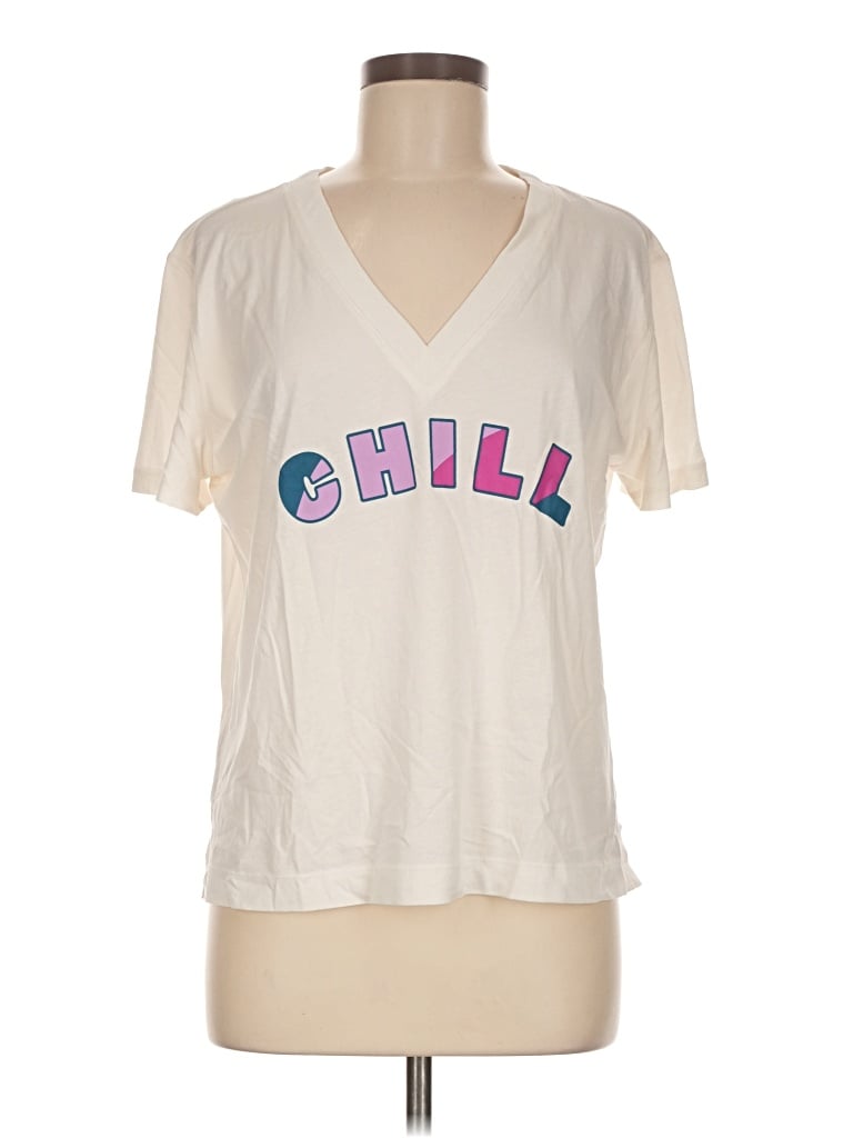 Pre-owned Lou & Grey Short Sleeve T-shirt In Ivory