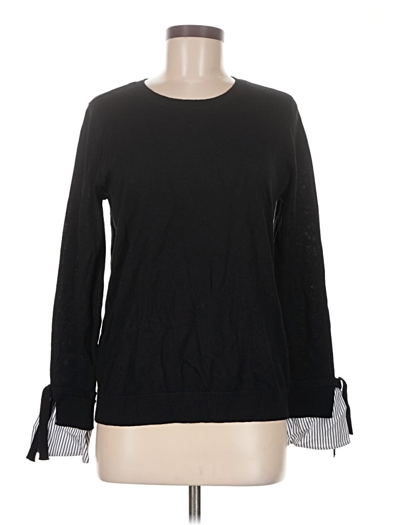 Pre-owned Ann Taylor Loft Pullover Sweater In Black